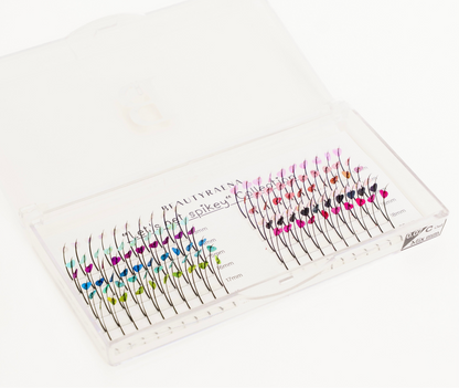 Premade Lash Spikes with Rainbow Colored Hearts for Eyelash Extensions | BeautyRaena